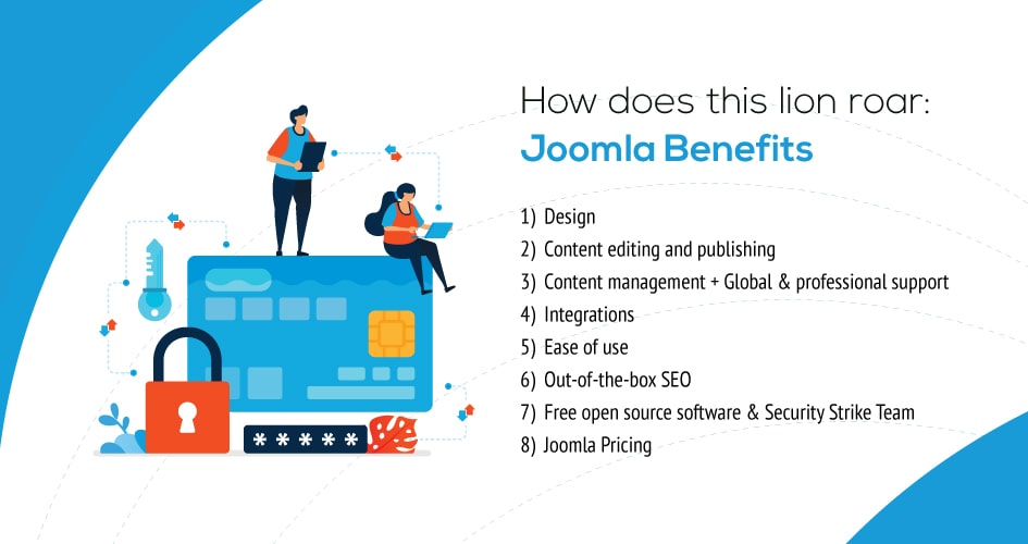 How does this lion roar: Joomla Benefits