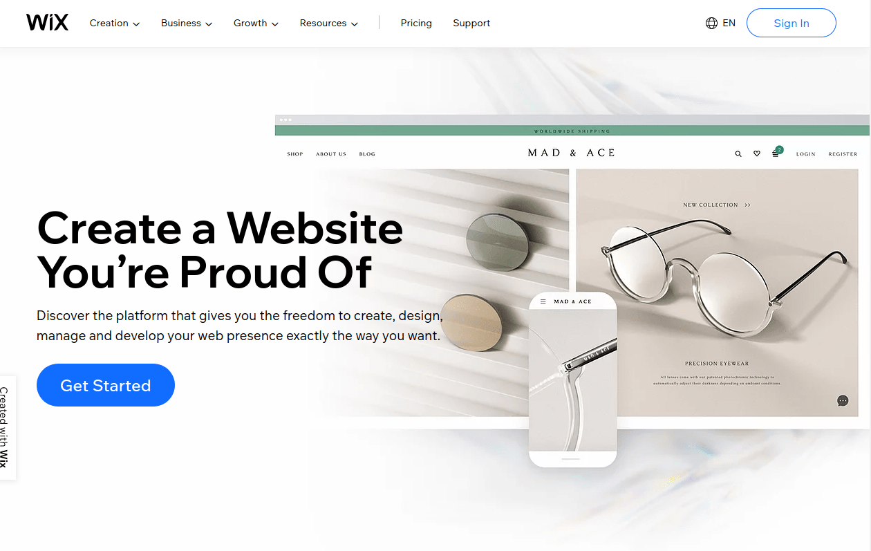 Wix: Best eCommerce website builder #3